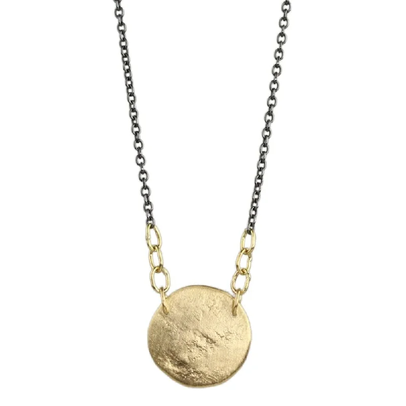 Gold Small Paper Moon Necklace