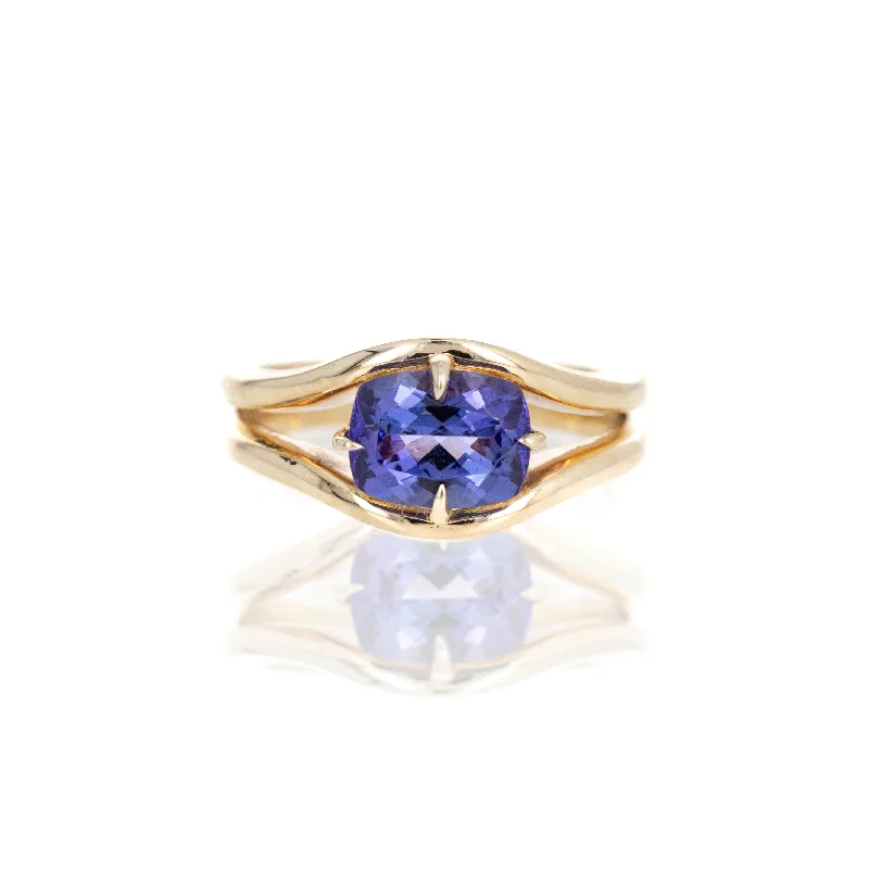 14K Yellow Gold 2.12 Carat Tanzanite Ring