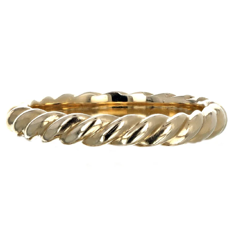 14K Yellow Gold 3mm Twisted Rope Band