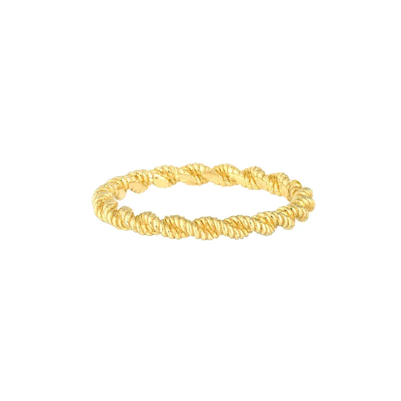 14K Yellow Gold Braided Twist Ring