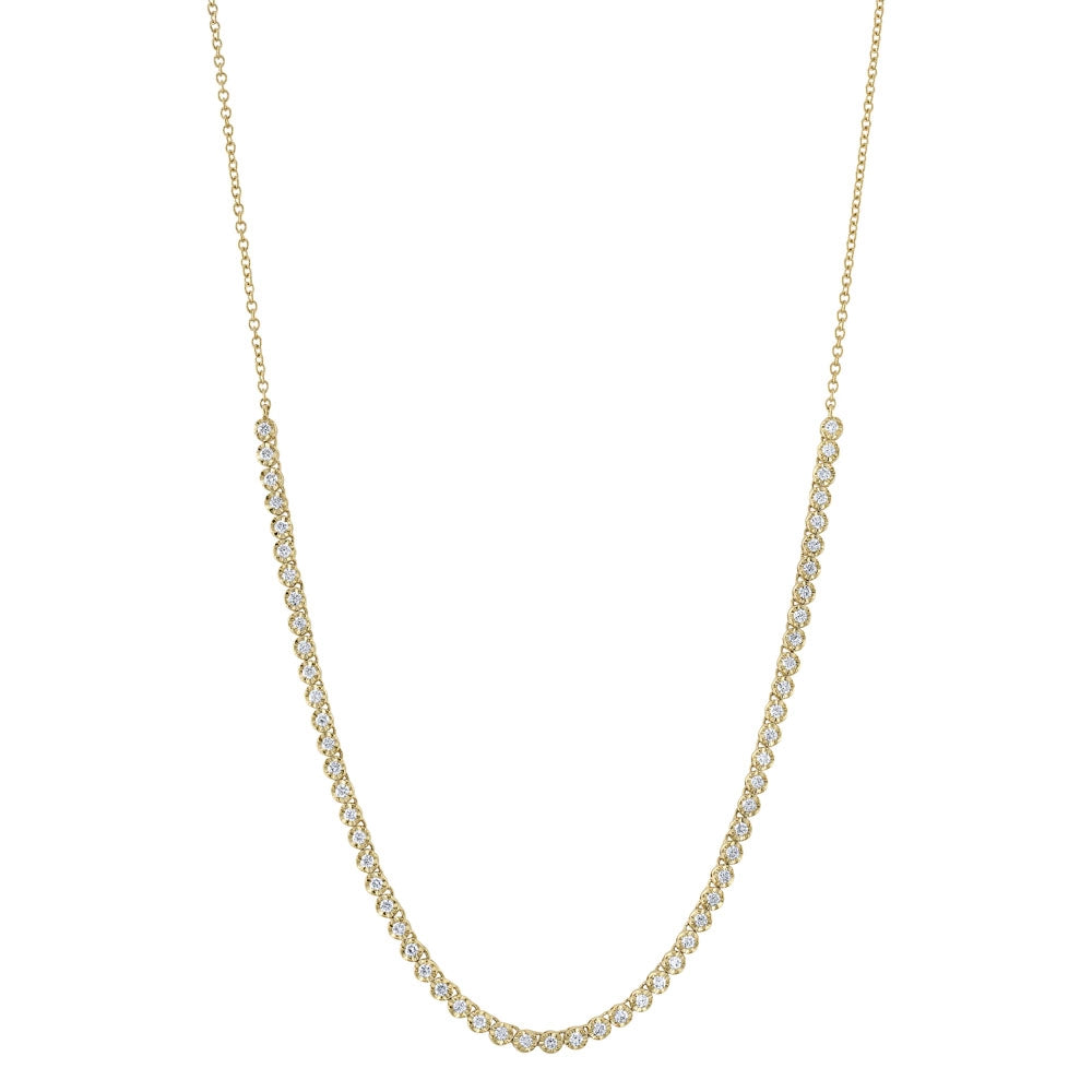 14K Yellow Gold Diamond Necklace