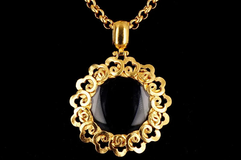 1997 Vintage Chanel Magnifying Glass Pendant Necklace