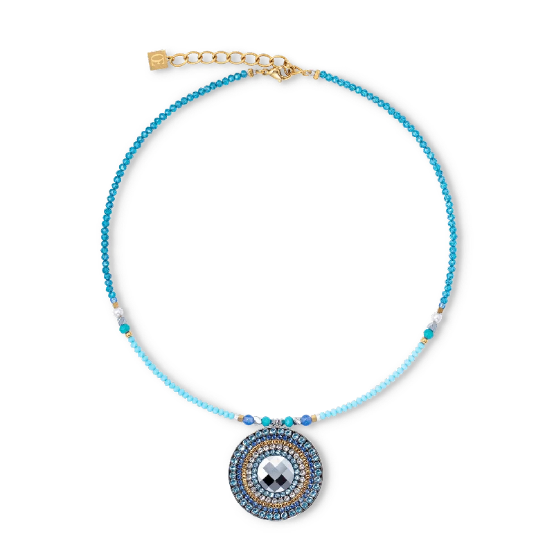 Ocean Vibes Turquoise Amulet Gold Necklace