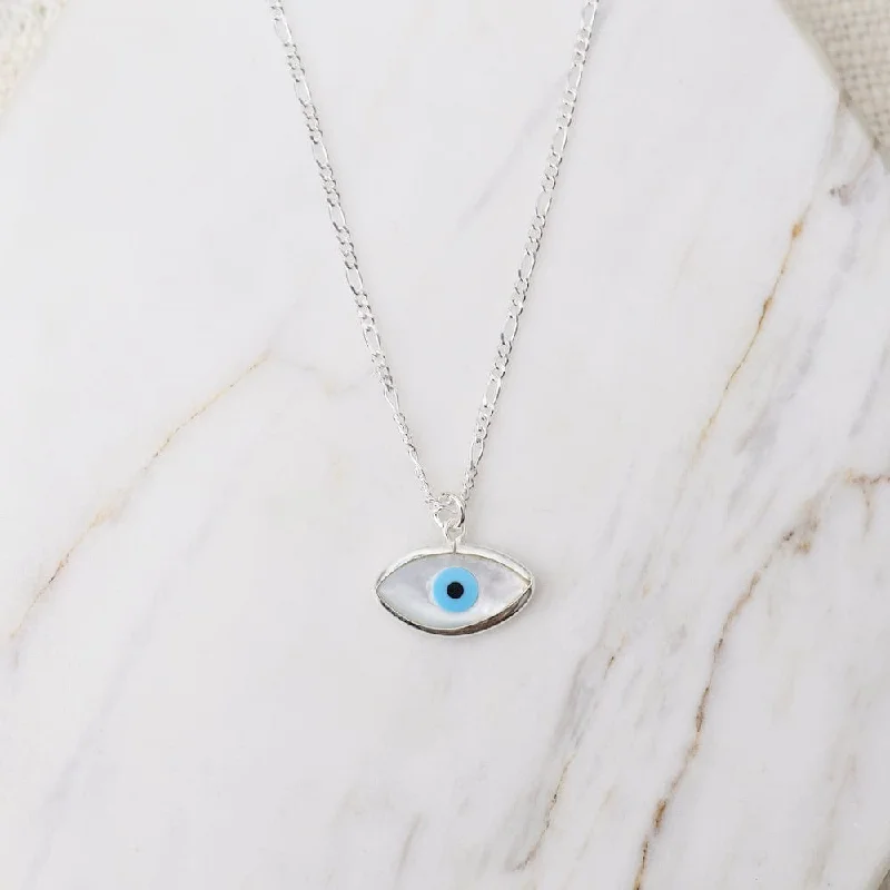 Sterling Silver Eye Pendant Necklace