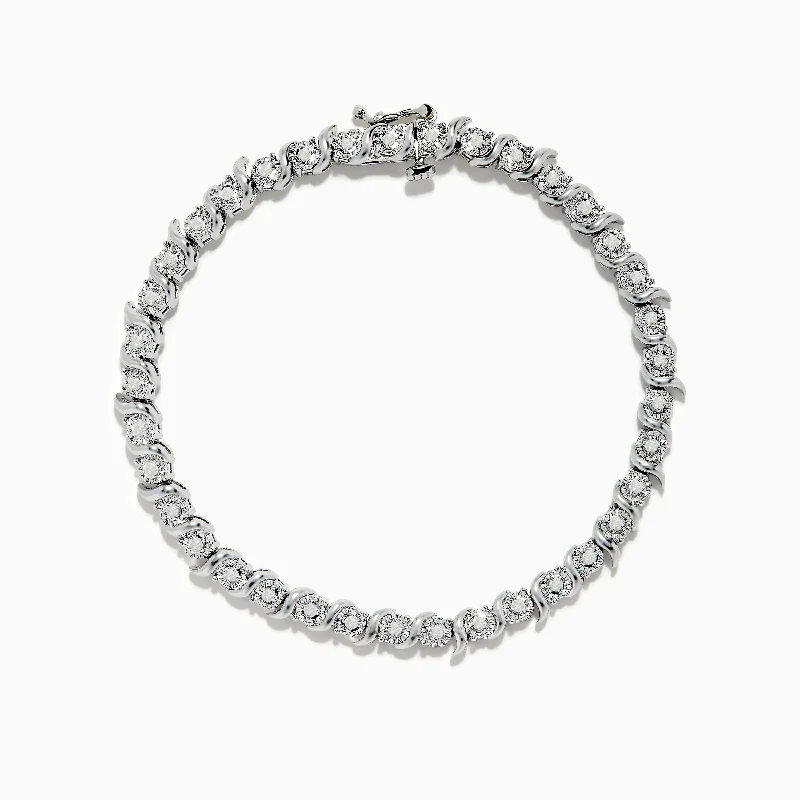 925 Silver Diamond Tennis Bracelet