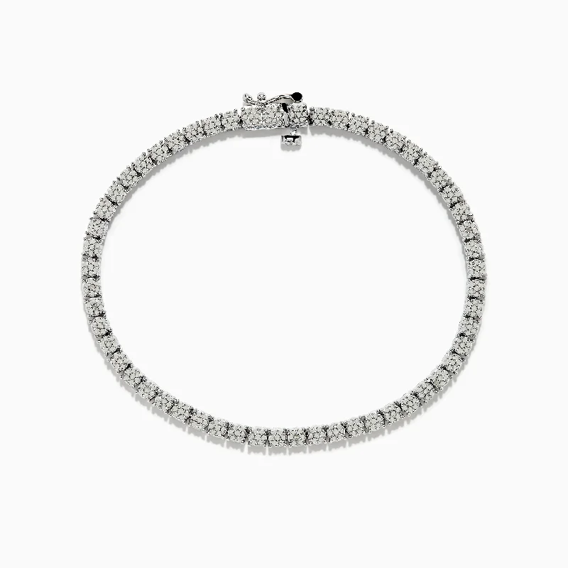 925 Sterling Silver Diamond Tennis Bracelet