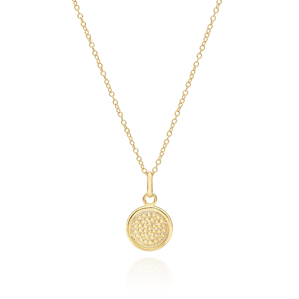 Anna Beck Classic Medium Circle Necklace, 16-18 inch - Gold Plated