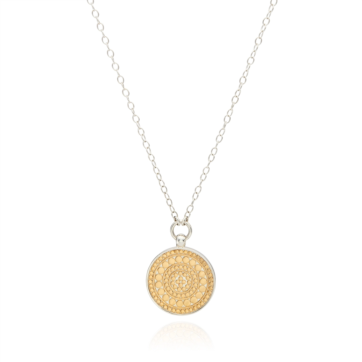 Anna Beck Classic Medium Disc Pendant Necklace, 18-20 inch - Gold Plated