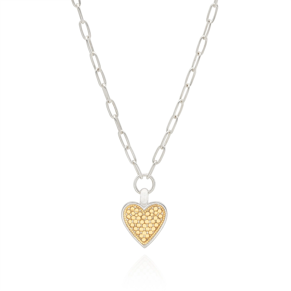 Anna Beck Medium Heart Engravable Pendant Necklace, 16-18 inch - Gold Plated