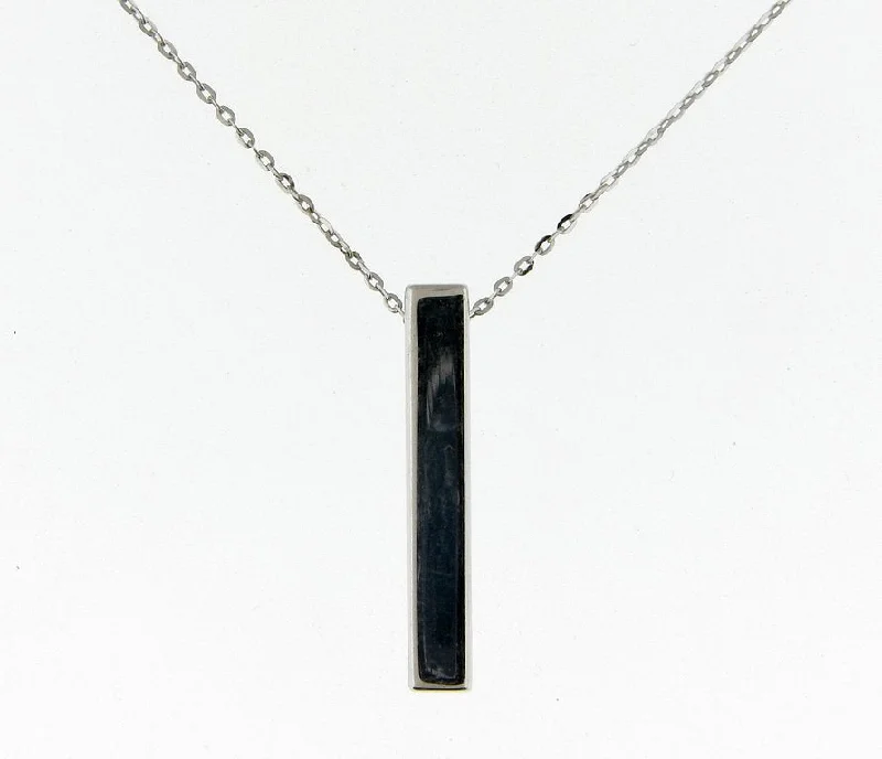 Bremer Jewelry 10K White Gold Bar Pendant