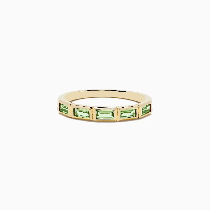 14K Yellow Gold Peridot Ring