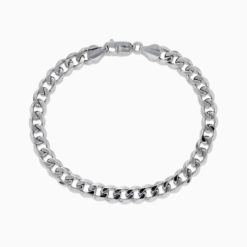 Men's 925 Sterling Silver Curb Chain Bracelet