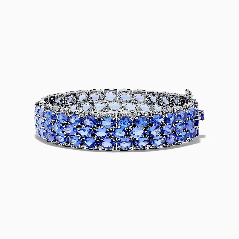 Nahla Siri Sterling Silver Tanzanite and Diamond Bracelet