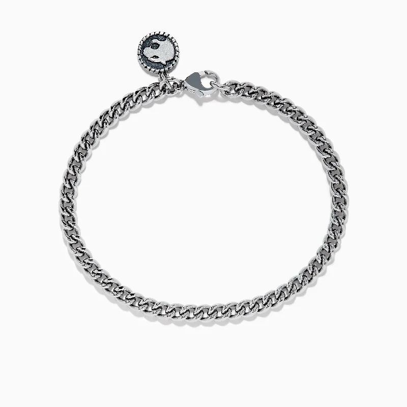 Men's 925 Sterling Silver Chain Link Bracelet