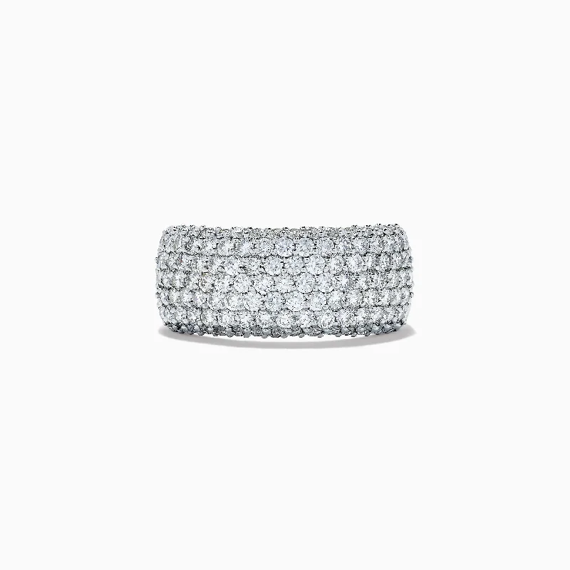 Pave Classica 14K White Gold Diamond Wide Band Ring, 2.10 TCW