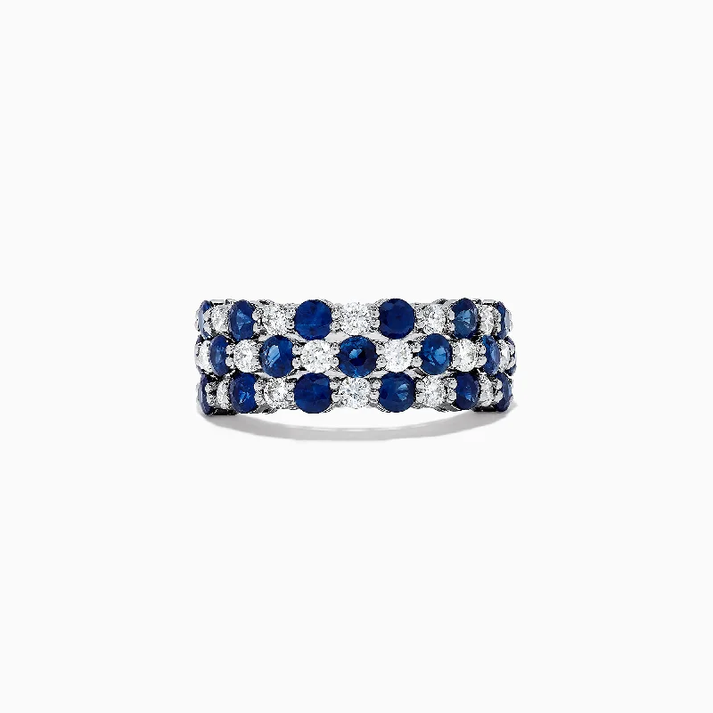 Royale Bleu 14K White Gold Sapphire and Diamond Ring, 3.31 TCW