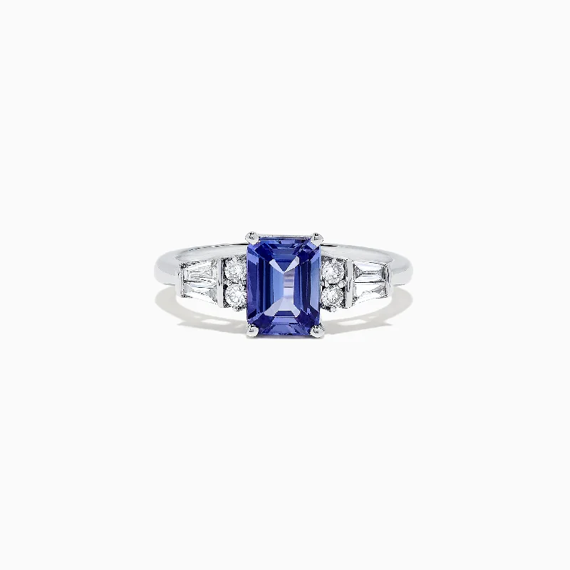 Nahla Siri 14K White Gold Tanzanite and Diamond Ring, 1.51 TCW