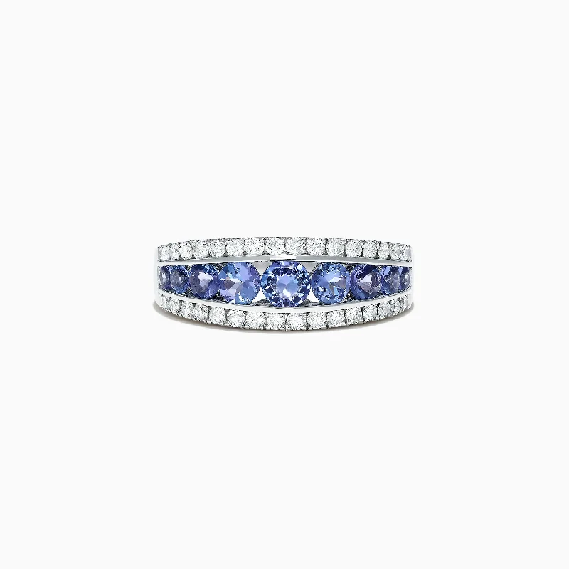 Nahla Siri 14K White Gold Tanzanite and Diamond Ring, 1.54 TCW