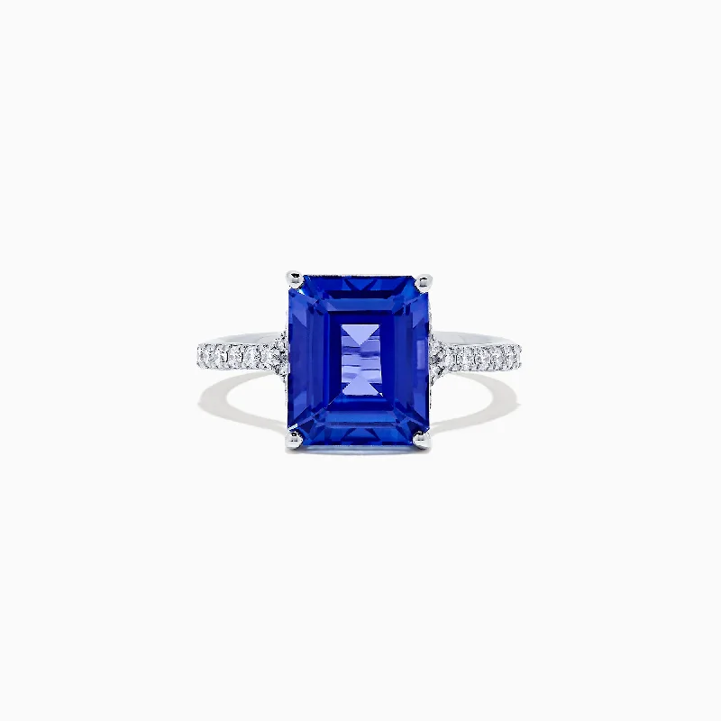 Nahla Siri 14K White Gold Tanzanite and Diamond Ring, 4.97 TCW