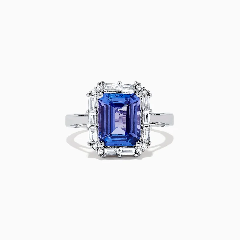 Nahla Siri 14K White Gold Tanzanite and Diamond Ring, 5.03 TCW