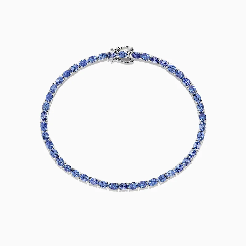 Nahla Siri Sterling Silver Tanzanite Tennis Bracelet, 6.65 TCW