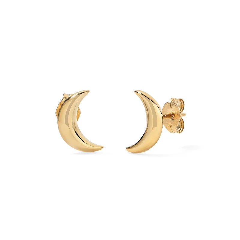 Gold Moon Studs