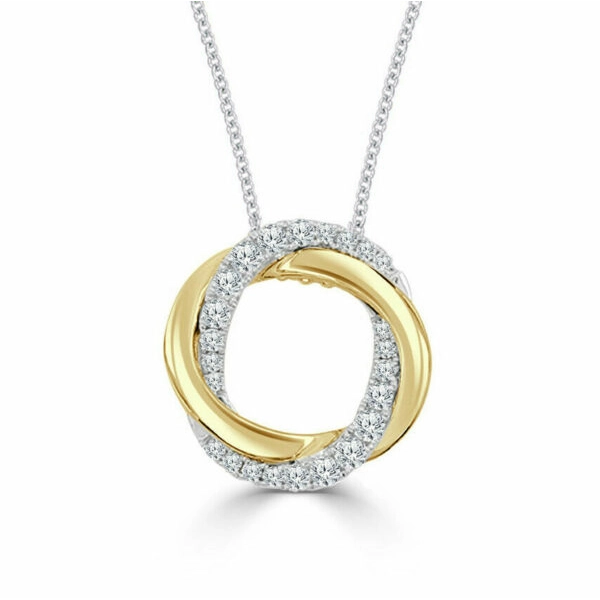 Frederic Sage 14K White and Yellow Gold Diamond Necklace