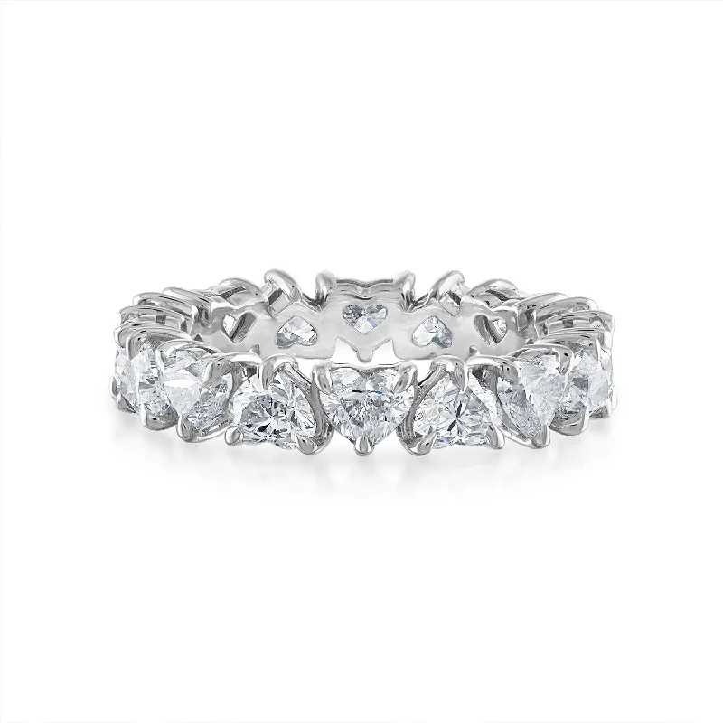 Heart Diamond Eternity Band