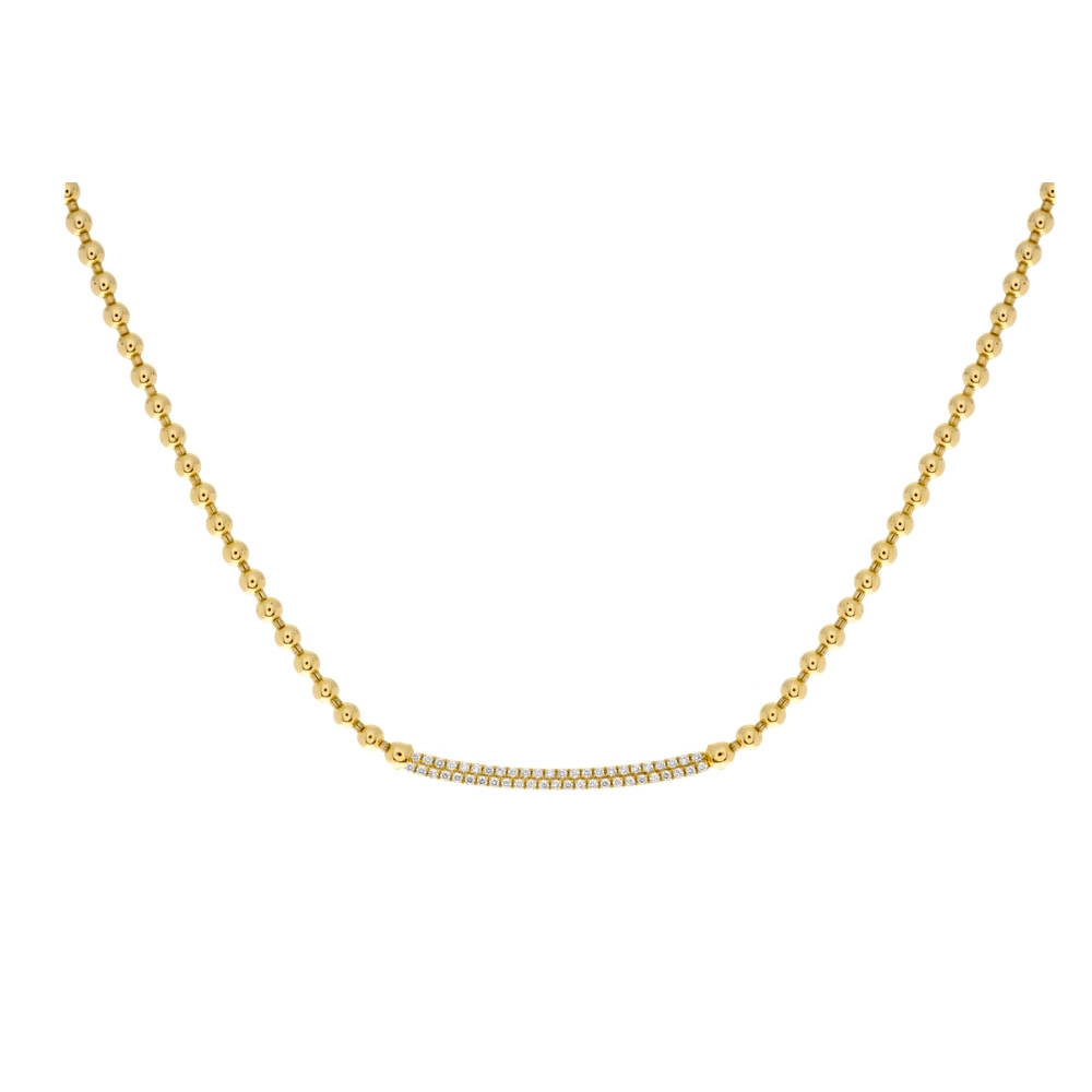 Hulchi Belluni 18K Yellow Gold Tresore Diamond Necklace