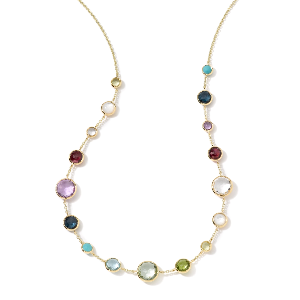 Ippolita 18K Gold Multi Stone Necklace, 16-18 inch