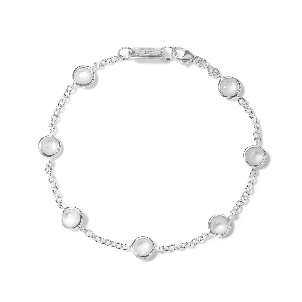 Ippolita Sterling Silver Lollipop Stone Station Bracelet in Mother-of-Pearl, 7 inch