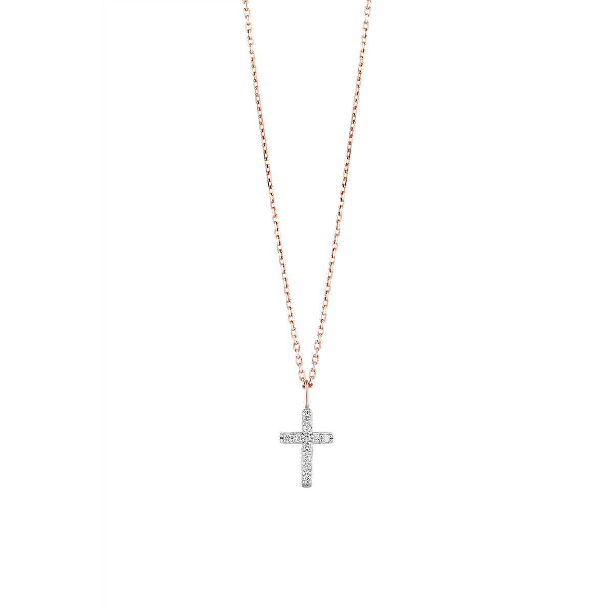 Kendra Scott 14K Rose Gold Diamond Cross Necklace