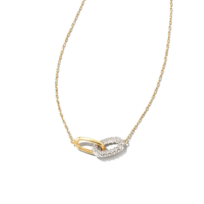 Kendra Scott 14K Yellow Gold Elisa Interlocking Diamond Pendant Necklace