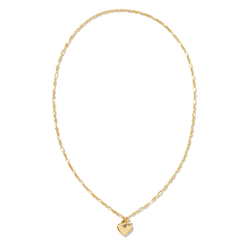 Kendra Scott 18K Yellow Gold Vermeil Heart Padlock Toggle Necklace