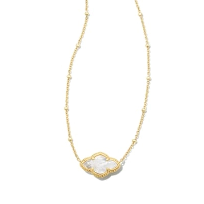 Kendra Scott Abbie Pendant Necklace in Gold with Ivory MOP