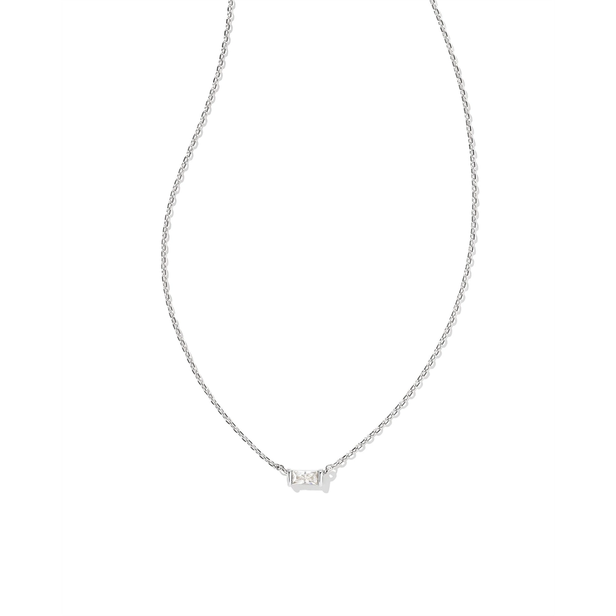 Kendra Scott Juliette Pendant Necklace in Silver with Crystal