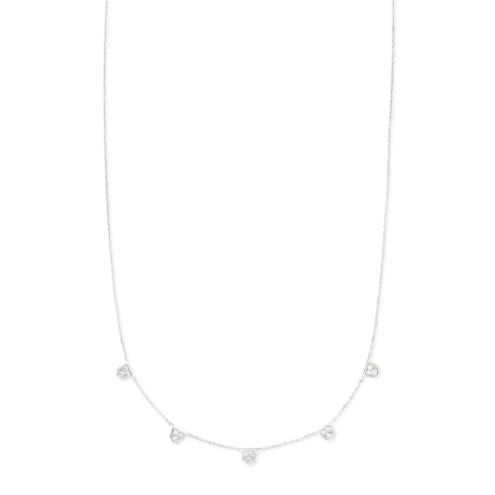 Kendra Scott Shannon 14K White Gold Diamond Necklace