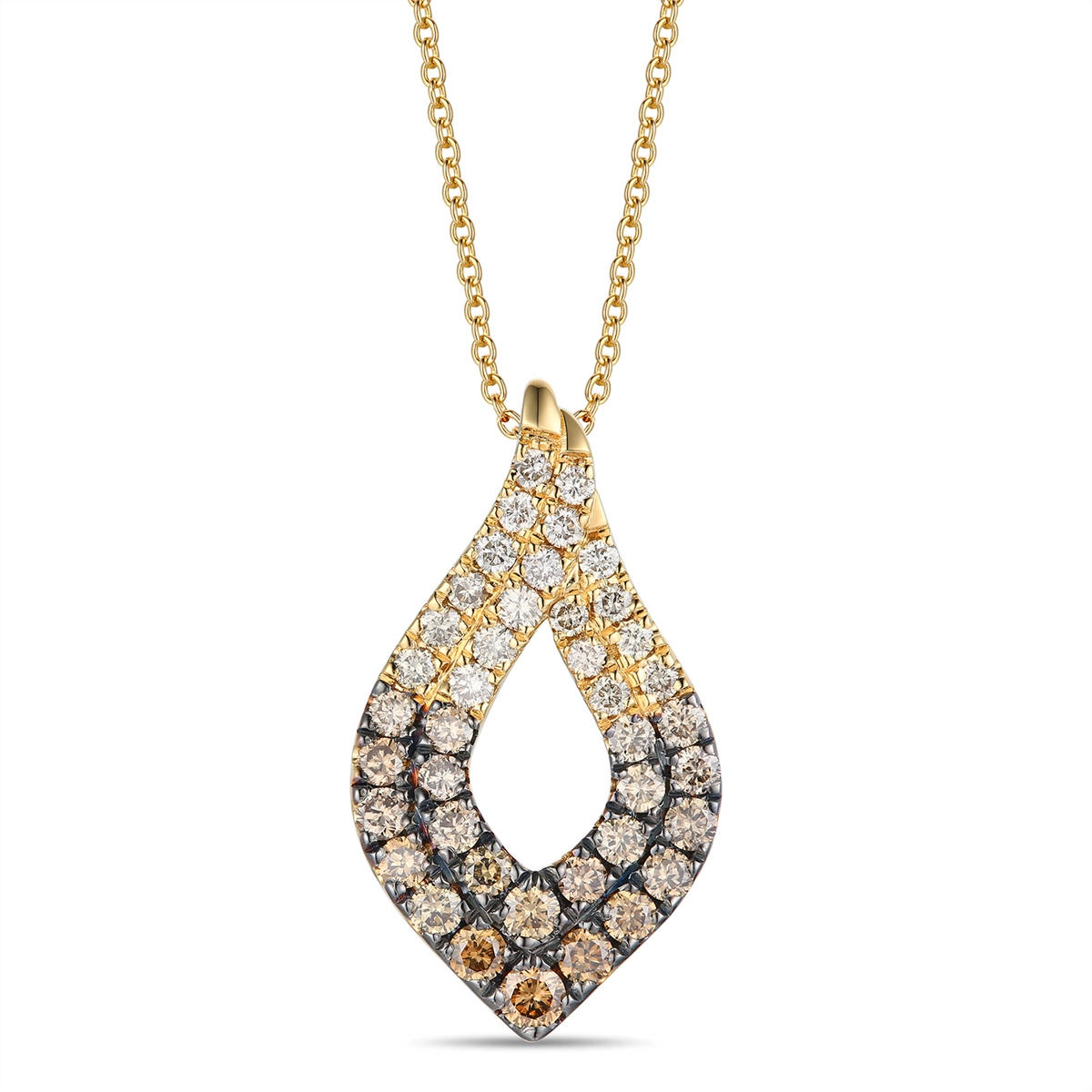 Le Vian 14K Honey Gold Chocolate Ombre Diamond Necklace