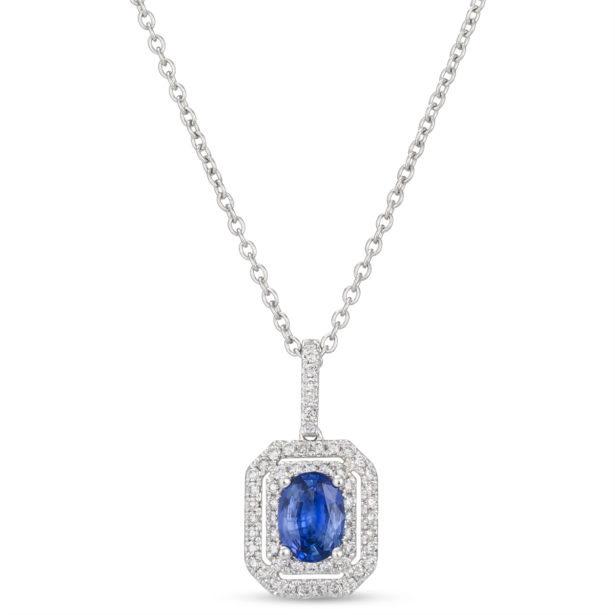 Le Vian Platinum Cornflower Ceylon Sapphire and Diamond Pendant Necklace