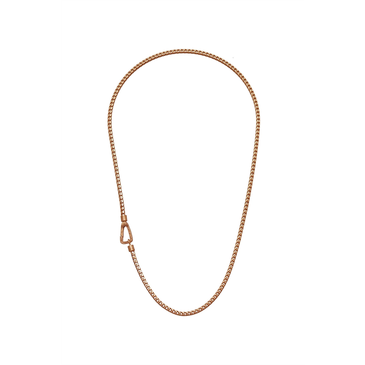 Marco Dal Maso Mesh 18kt Rose Gold Matte Plated Silver Necklace 57cm