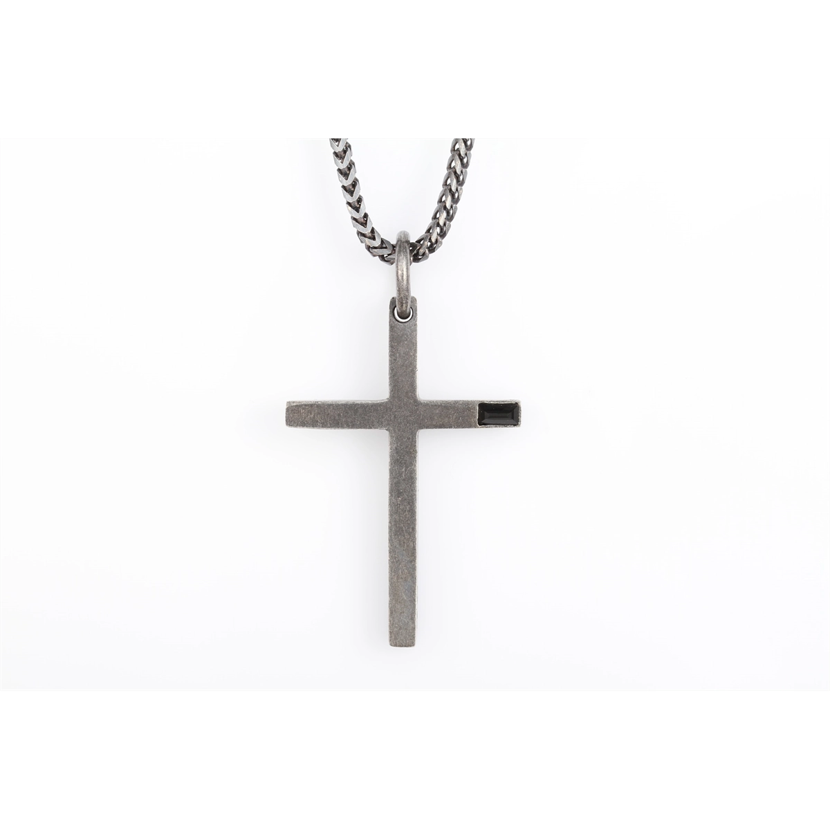 Marco Dal Maso Oxidized Silver Cross Pendant Necklace