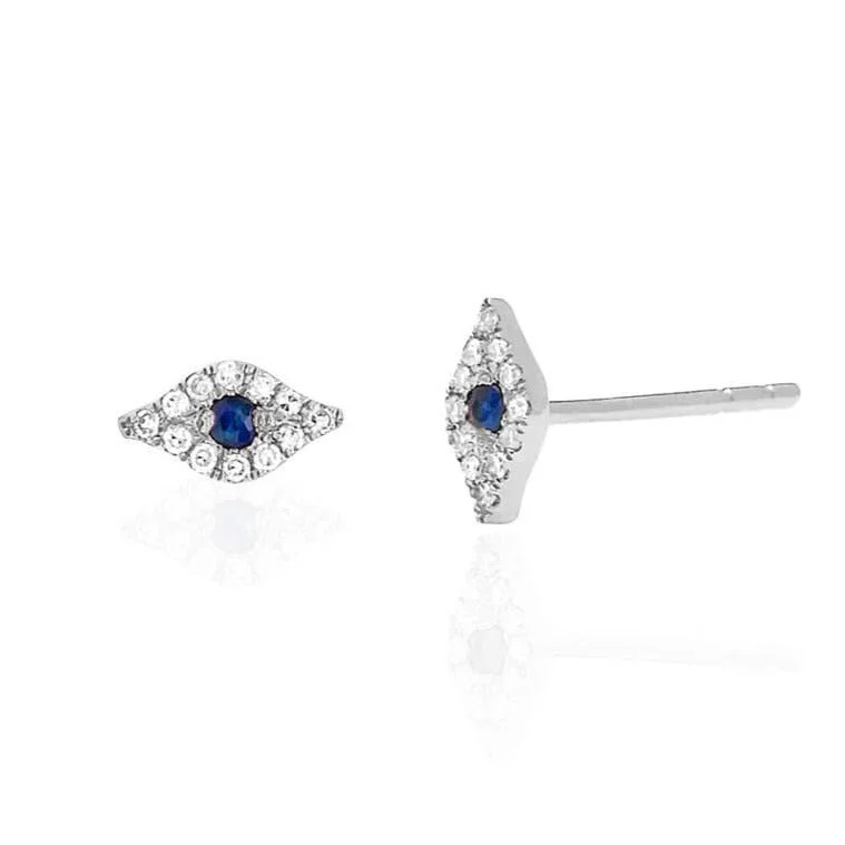 Mini Diamond Evil Eye Stud Earring