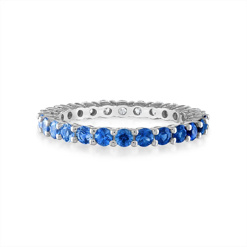 Monochromatic Ombre and Diamond Eternity Band