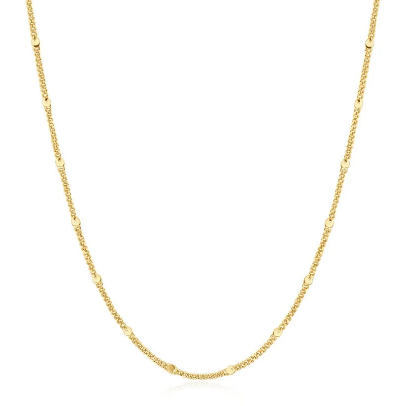 Gold Spheres Chain Necklace