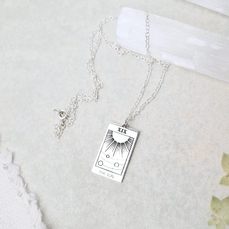 Sun Tarot Card Pendant Necklace