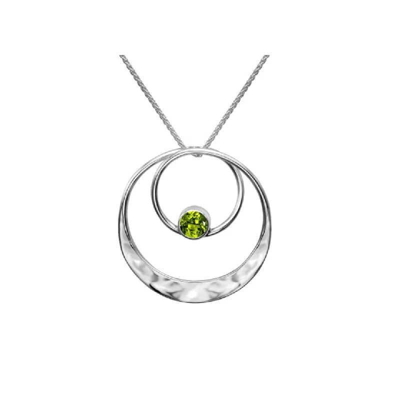 Faceted Peridot Juliet Pendant Necklace