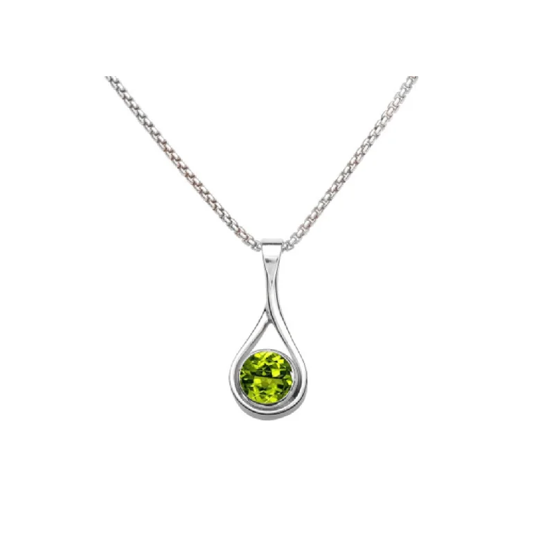 Faceted Peridot Desire Pendant Necklace