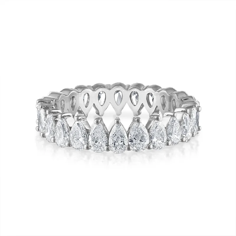 Pear Diamond Eternity Band