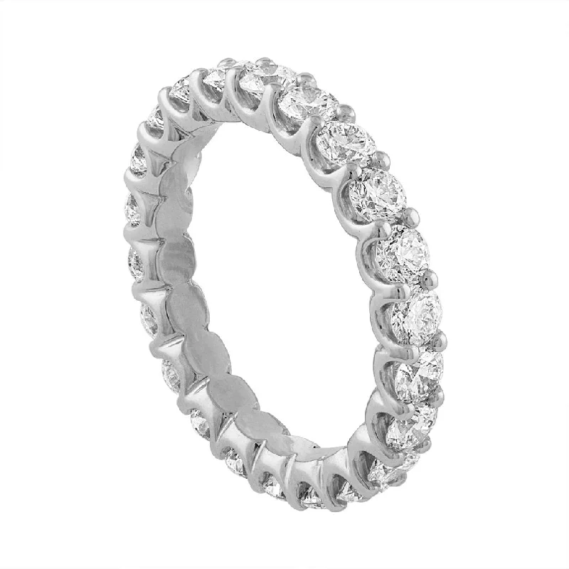 Round Diamond Scalloped Eternity Band