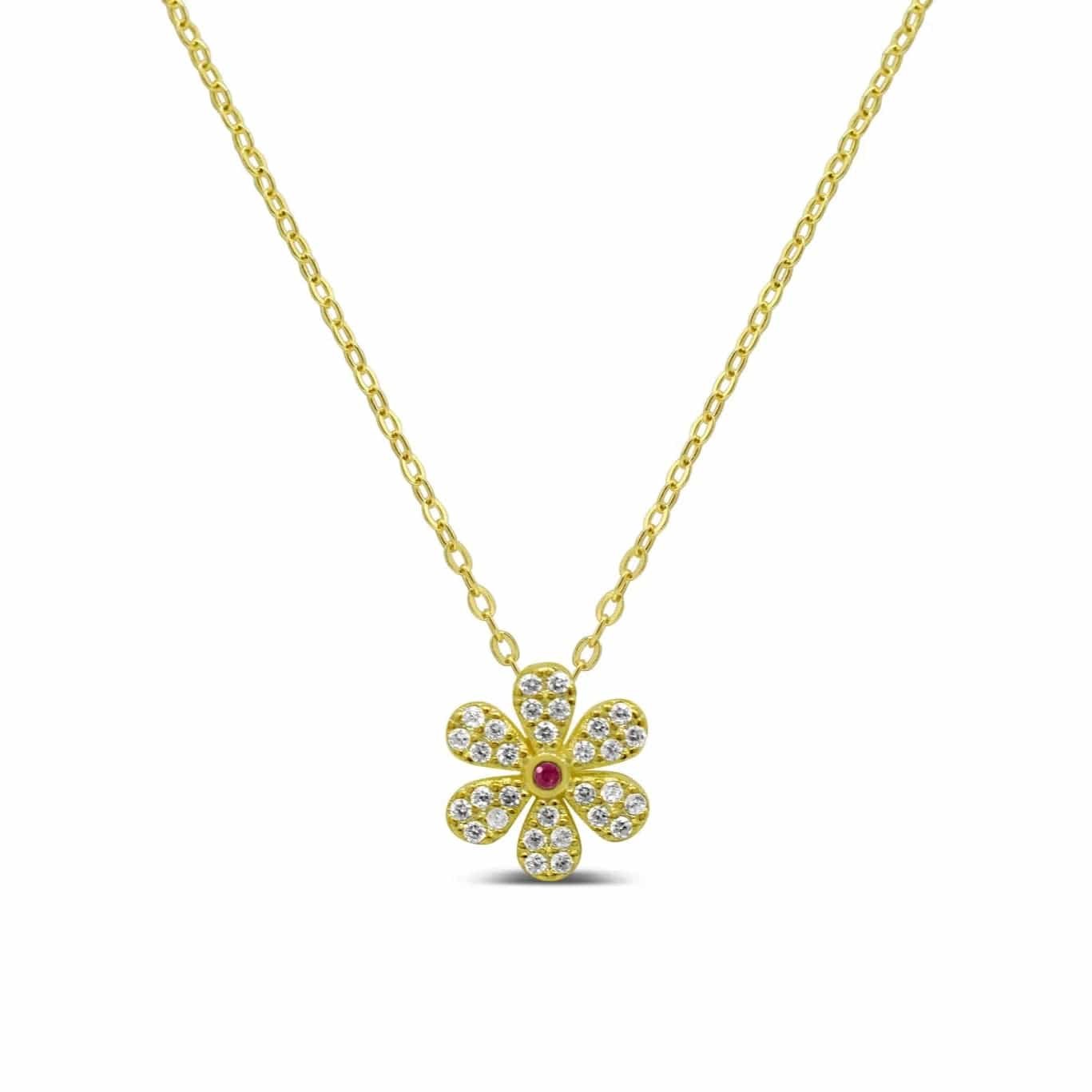 Gold Dainty Daisy Necklace